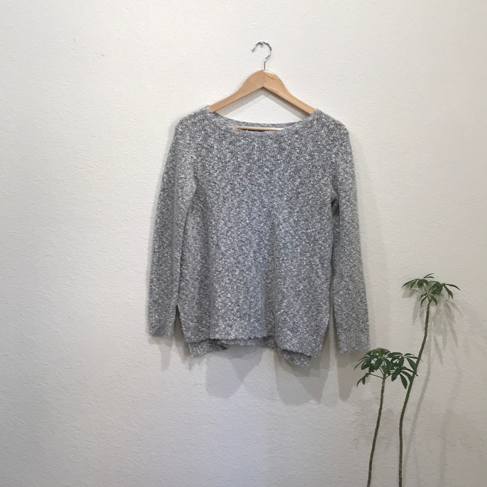 Grey and white sweater